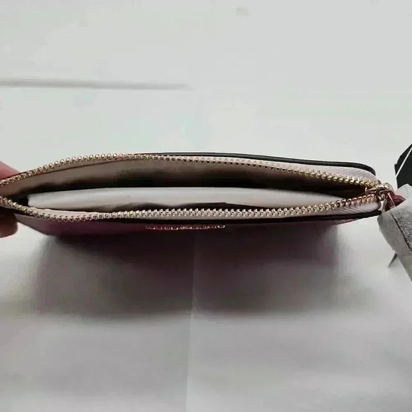 NWT Kate Spade Women's Lucy Saffiano Leather L-Zip Wristlet Pink One Size - Picture 5 of 6